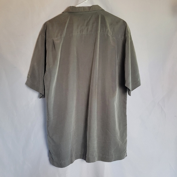 Time Out Men's Short Sleeve Palm Tree Pineapple Embroidered Button Up Size M - Picture 6 of 9